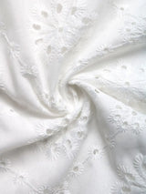 Perfee Eyelet Notched Ruffled Cap Sleeve Blouse - Trendsi - Flyclothing LLC