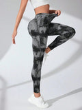 Tie-Dye High Waist Active Leggings - Trendsi