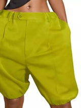 Pleated Detail High Waist Shorts - Trendsi - Flyclothing LLC