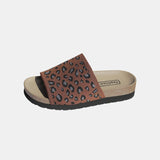 Leopard Open Toe Sandals - Trendsi