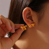 Titanium Steel Stud Earrings - Trendsi - Flyclothing LLC