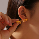 Titanium Steel Stud Earrings - Trendsi - Flyclothing LLC