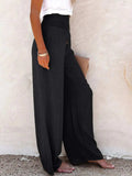 Full Size Decorative Button High Waist Pants - Trendsi - Flyclothing LLC
