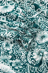 Plus Size Ruffled Printed Flounce Sleeve Dress - Trendsi - Flyclothing LLC