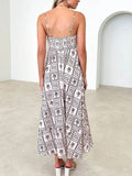 Printed Square Neck Cami Dress - Trendsi