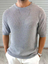 Men's Round Neck Drop Shouler Knit Top - Trendsi - Flyclothing LLC