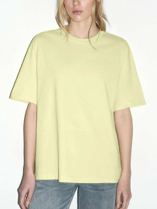 Plus Size Oversized Round Neck Short Sleeve T-Shirt - Trendsi - Flyclothing LLC