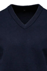 Men's Ribbed Hem V-Neck Long Sleeve Sweater - Trendsi - Flyclothing LLC