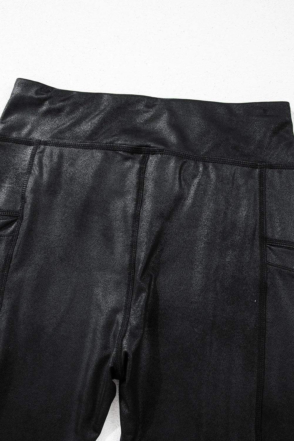 Pocketed V-Cut Waist Leggings - Trendsi - Flyclothing LLC