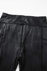 Pocketed V-Cut Waist Leggings - Trendsi - Flyclothing LLC