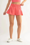 MONO B Smocked High Waist Shorts - Trendsi