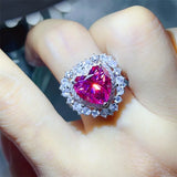 5 Carat Moissanite 925 Sterling Silver Heart-Shaped Ring - Trendsi - Flyclothing LLC