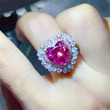 5 Carat Moissanite 925 Sterling Silver Heart-Shaped Ring - Trendsi - Flyclothing LLC