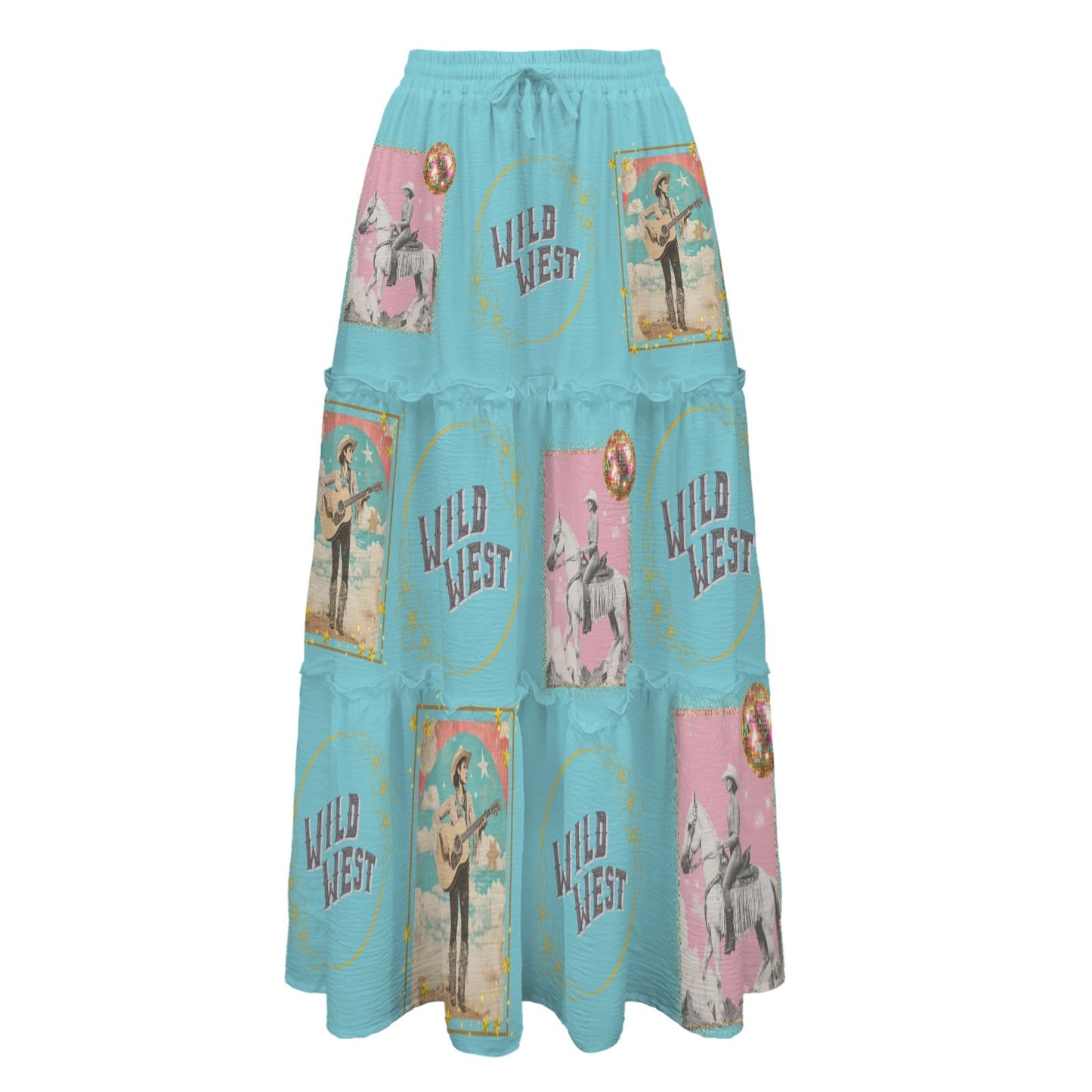 Baha Ranch Retro Pop Western Prairie Maxi Skirt - Baha Ranch Western Wear - Flyclothing LLC