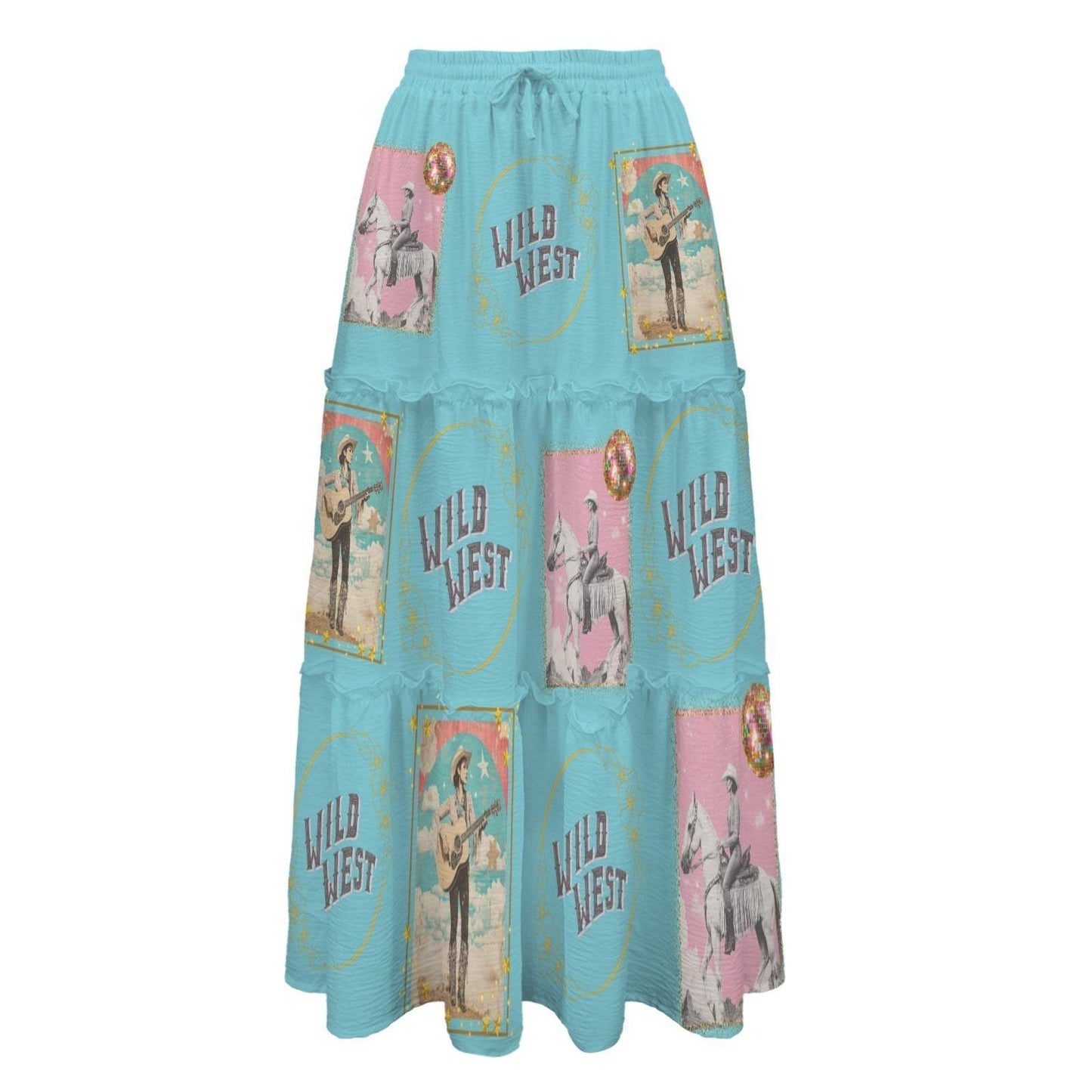 Baha Ranch Retro Pop Western Prairie Maxi Skirt - Baha Ranch Western Wear - Flyclothing LLC