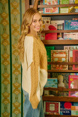 BiBi Cable Knit With Hacci Combo Sweater With Uneven Hem Detail - Trendsi - Flyclothing LLC