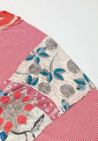 Striped Floral Patchwork Round Neck Top - Trendsi - Flyclothing LLC
