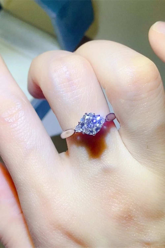 2 Carat Moissanite 925 Sterling Silver Ring - Trendsi - Flyclothing LLC