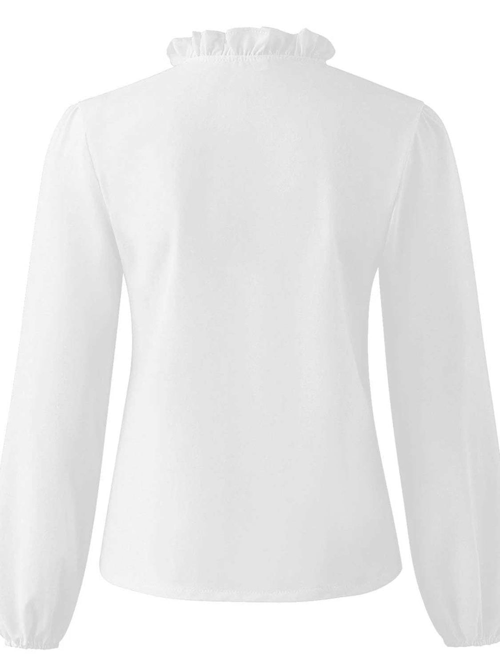 Full Size Ruffled V-Neck Long Sleeve Blouse - Trendsi - Flyclothing LLC