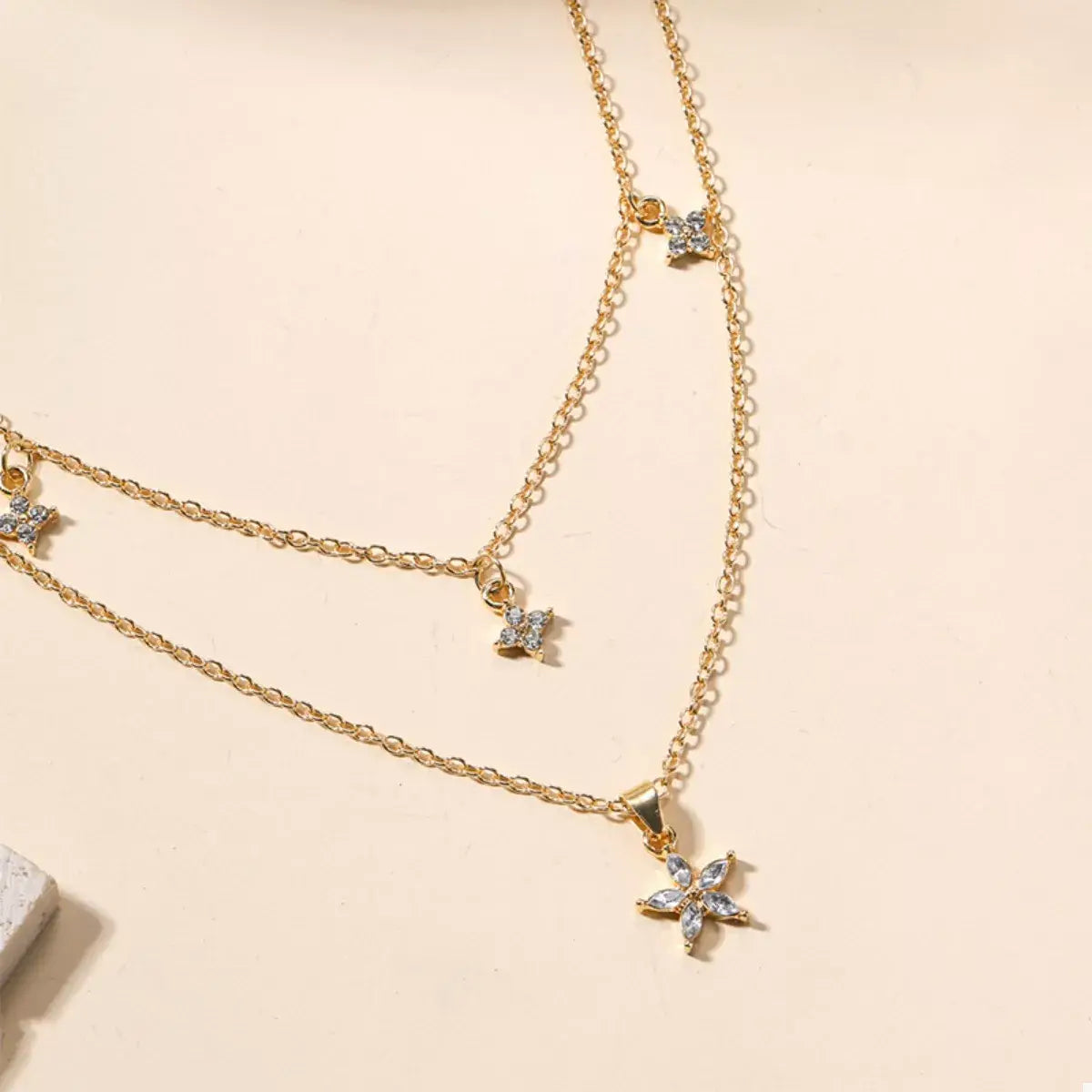 Double Layered Pendant Necklace - Trendsi - Flyclothing LLC