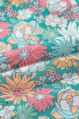 Printed Notched Short Sleeve Blouse - Trendsi - Flyclothing LLC