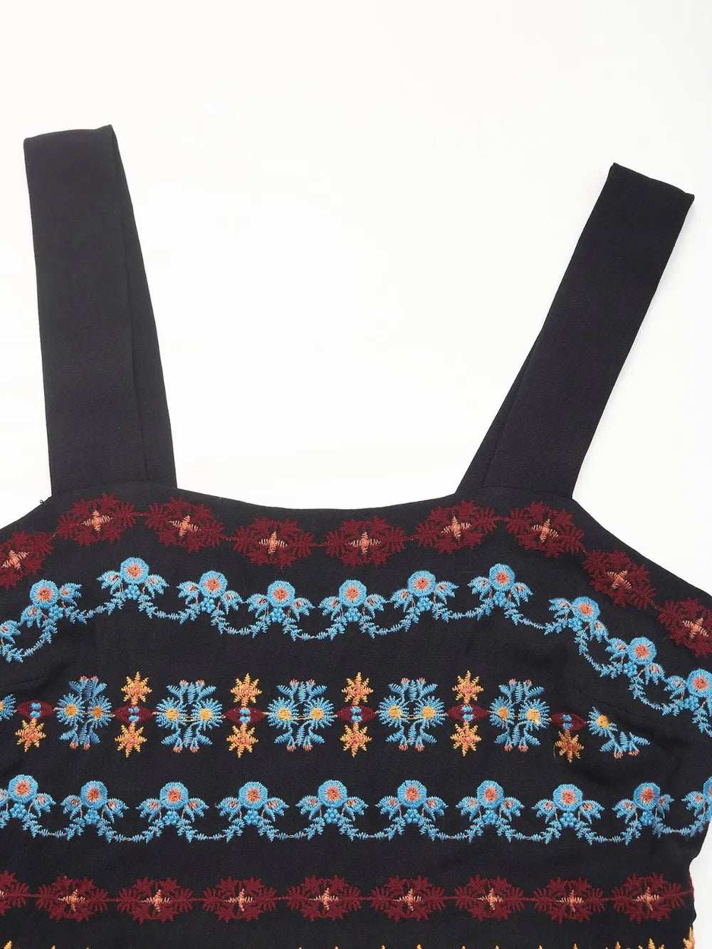 Perfee Embroidered Floral Side Slit Sleeveless Midi Dress - Trendsi - Flyclothing LLC