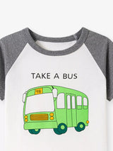 Children's Cartoon Vehicle Graphic Raglan Sleeve T-Shirts - Trendsi - Flyclothing LLC