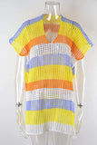 Slit Color Block V-Neck Cover-Up - Trendsi - Flyclothing LLC