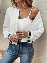 Zip Up Long Sleeve Jacket - Trendsi - Flyclothing LLC