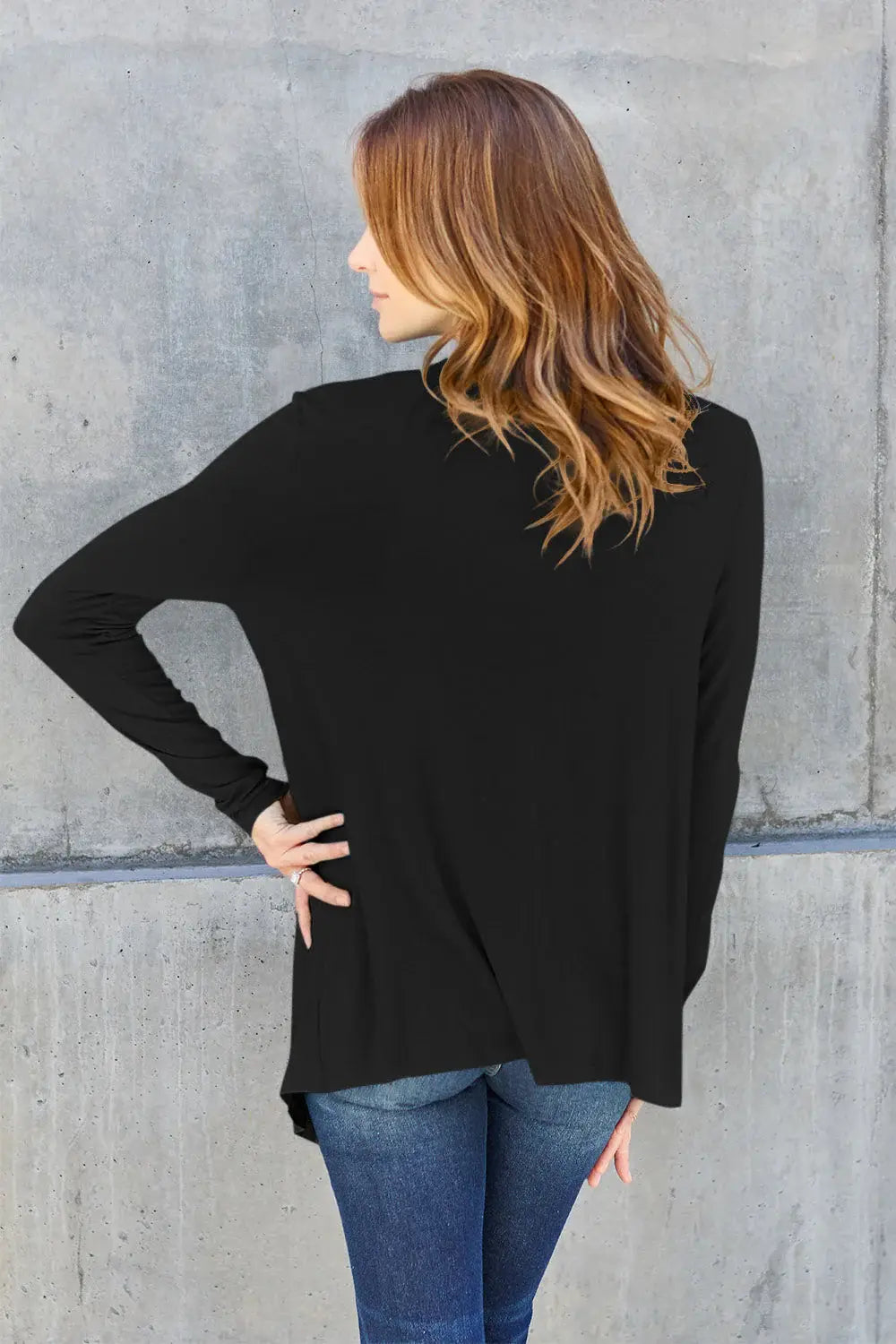 Basic Bae Full Size Open Front Long Sleeve Cardigan - ShopBasicbae - Flyclothing LLC