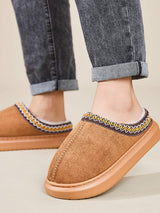 Faux Fur Suede Platform Slippers - Trendsi - Flyclothing LLC