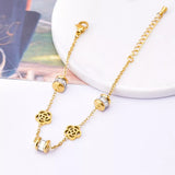 18K Gold-Plated Flower Bracelet - Trendsi - Flyclothing LLC