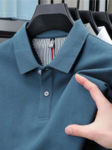 Men's Plus Size Button Detail Short Sleeve Polo - Trendsi - Flyclothing LLC