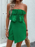 Ruffled Tube Romper - Trendsi