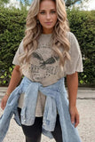AMERICA FREE BIRD Vintage Graphic Mineral Washed Tee - Trendsi