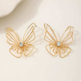 18K Gold-Plated Butterfly Earrings - Trendsi - Flyclothing LLC
