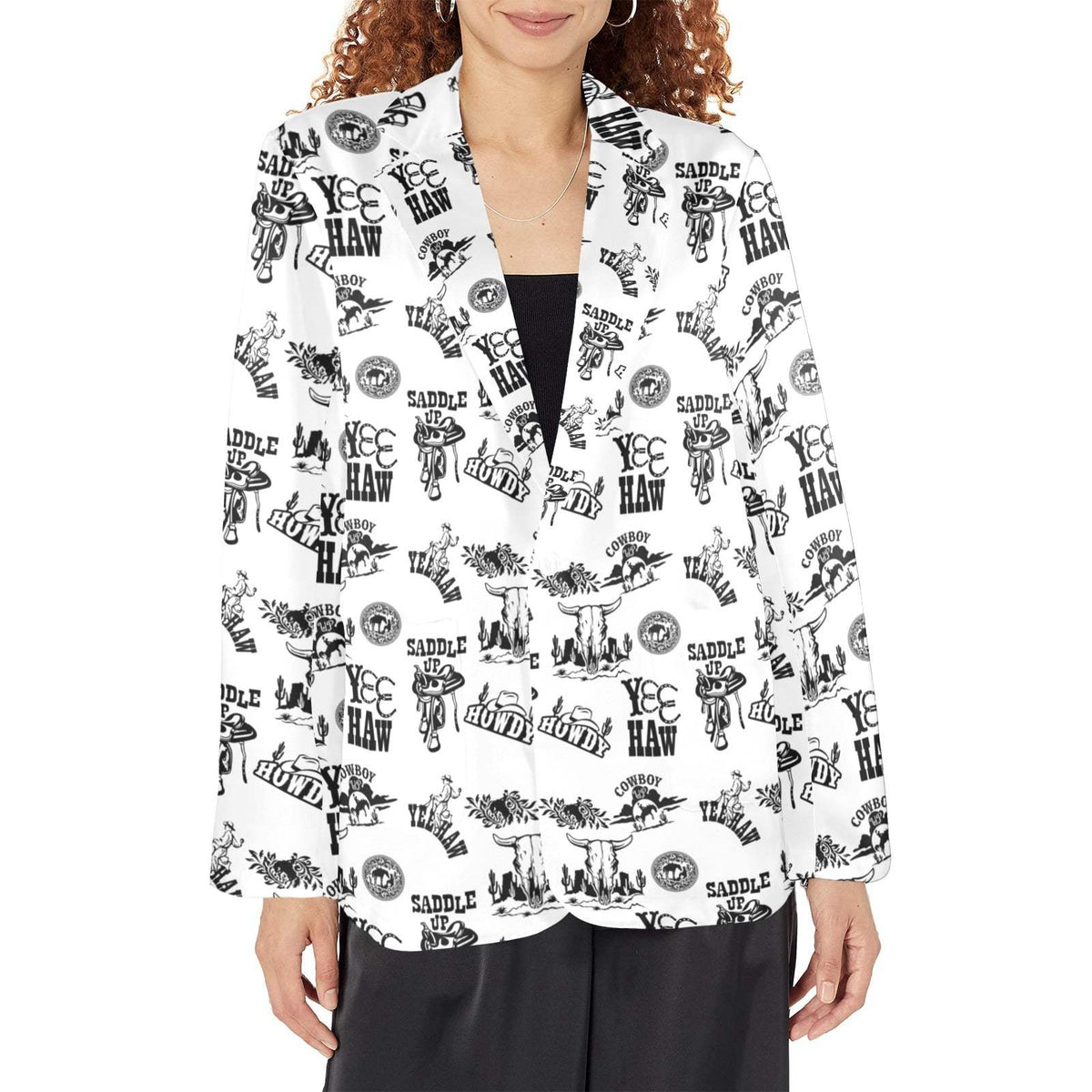 Baha Ranch Cowboy Print Women's Western Blazer
