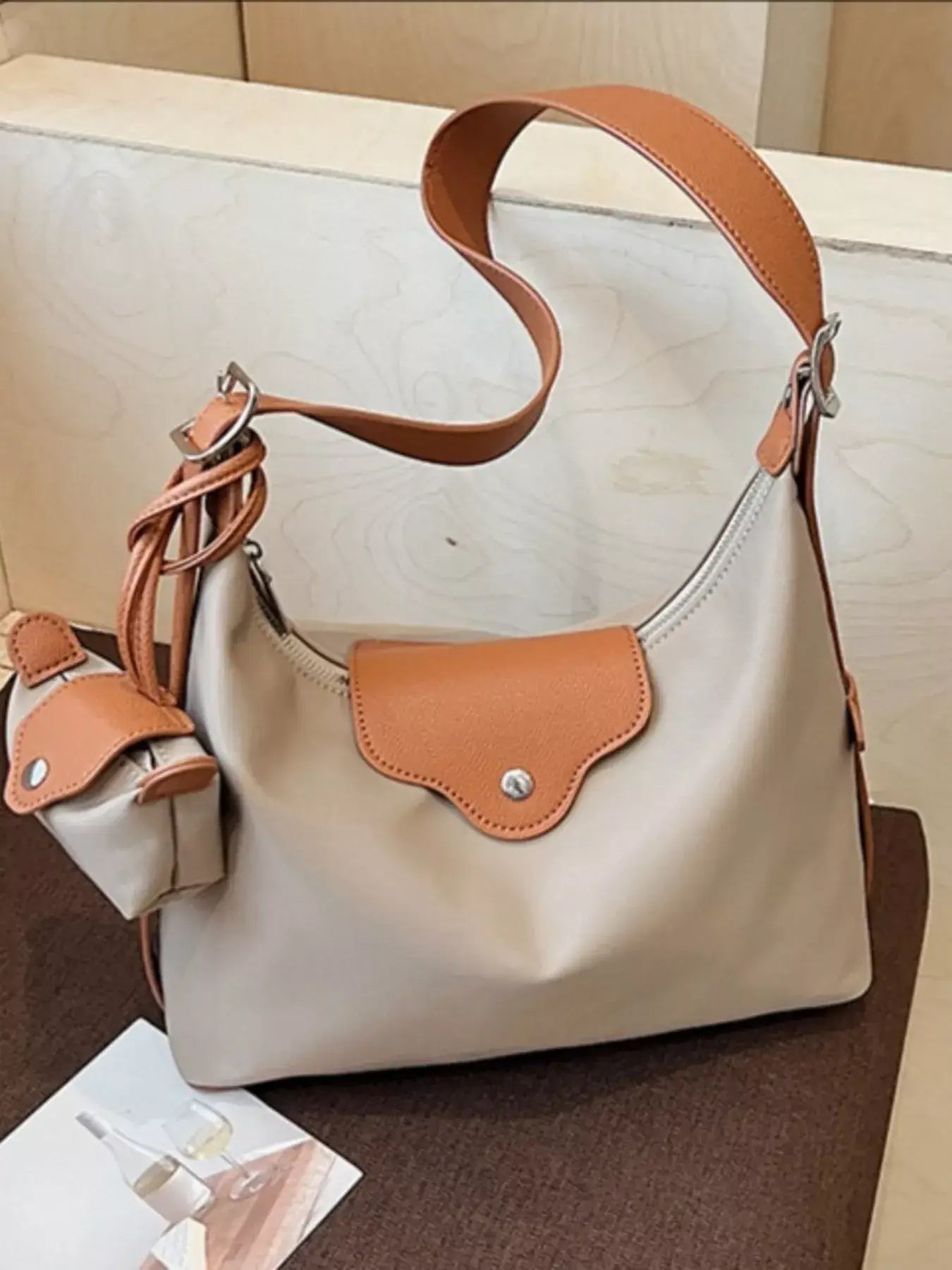 Hobo Crossbody Bag with Coin Purse - Trendsi - Flyclothing LLC
