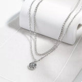 Double Layered Pendant Necklace - Trendsi - Flyclothing LLC