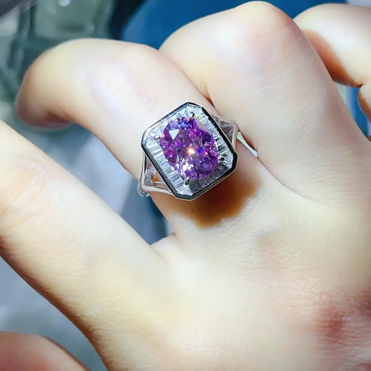 3 Carat Moissanite Square Ring - Trendsi - Flyclothing LLC