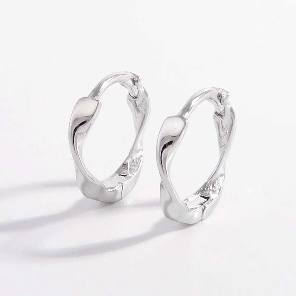 925 Sterling Silver Hoop Earrings - Trendsi - Flyclothing LLC