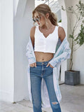 Tie-Dye Oversized Open Front Cardigan - Trendsi - Flyclothing LLC