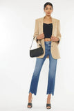 Kancan High Rise Wide Waistband Slim Straight Jeans - Trendsi