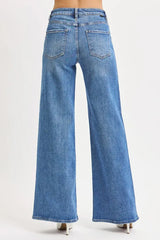 RISEN Full Size High Rise Wide Leg Jeans Plus Size - Trendsi - Flyclothing LLC