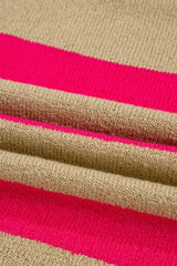 Contrast Striped Crew Neck Lightweight Knit Top - Trendsi - Flyclothing LLC