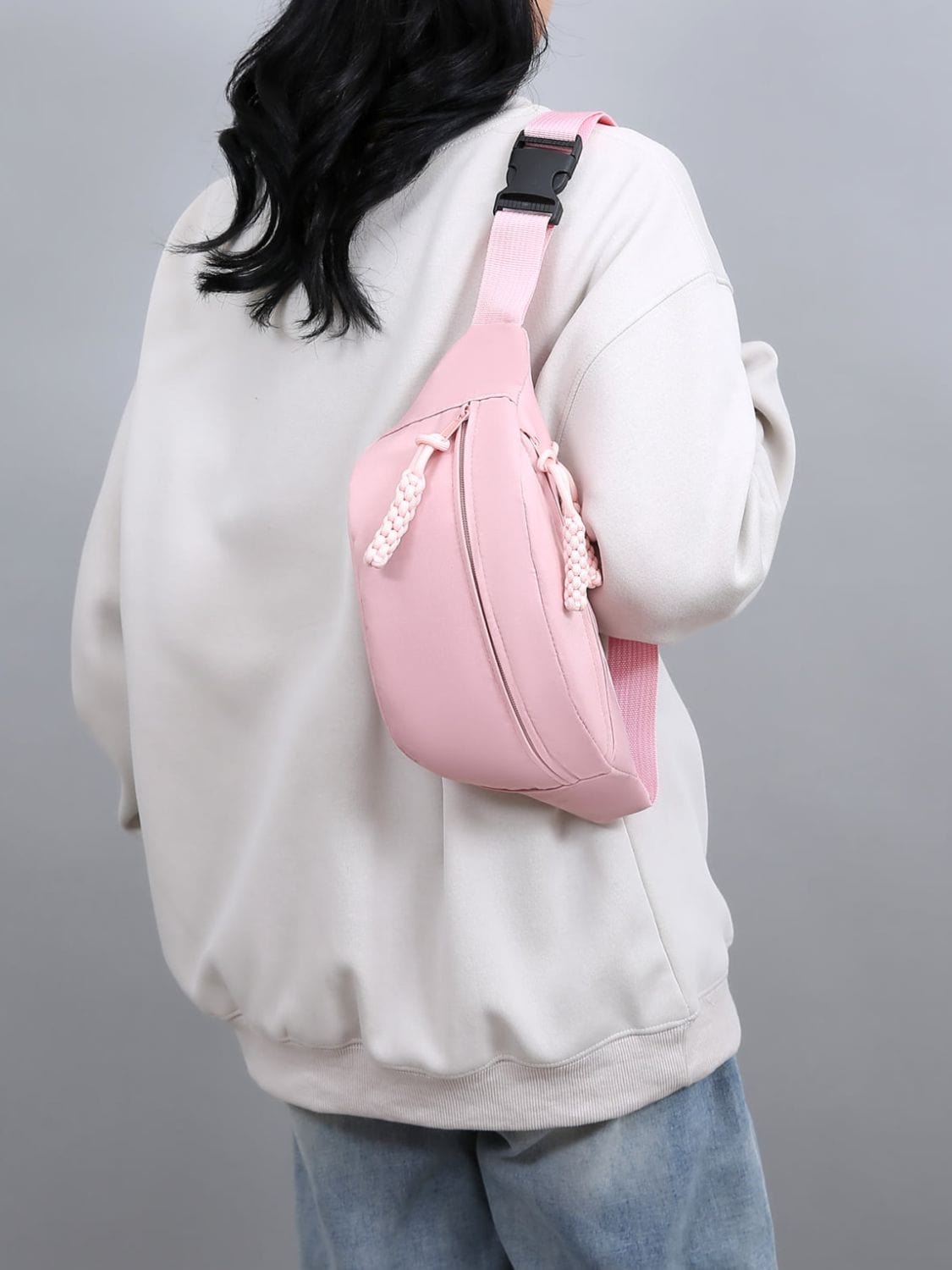 Oxford Cloth Adjustable Strap Sling Bag - Trendsi