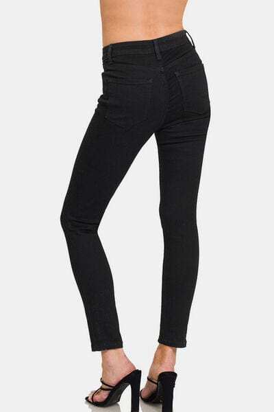 Zenana High Rise Skinny Jeans with Pockets - Trendsi - Flyclothing LLC