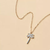 Palm Tree Pendant Necklace - Trendsi - Flyclothing LLC