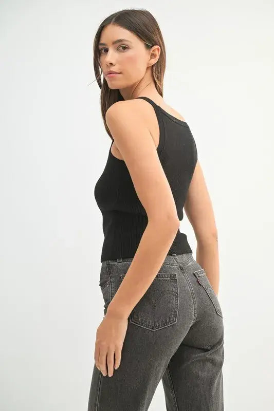 MABLE Ribbed Knit Tank - Trendsi - Flyclothing LLC