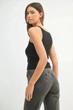 MABLE Ribbed Knit Tank - Trendsi
